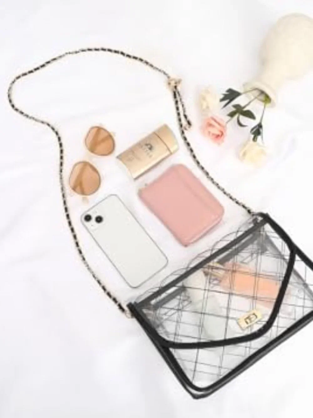 Clear Quilted PVC Crossbody Bag Stadium Approved Concerts